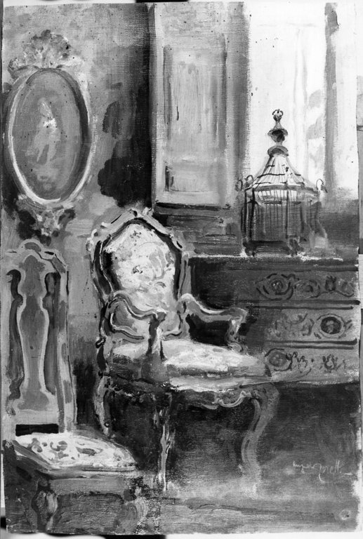 bozzetto per scenografia, serie by Carelli Augusto (sec. XX)